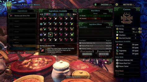 canteen ingredients mhw iceborne.